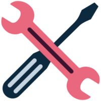 Cartoon of a spanner and a screwdriver